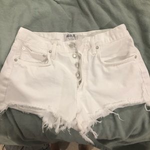 White Agolde Parker Cutoff Shorts Size 29